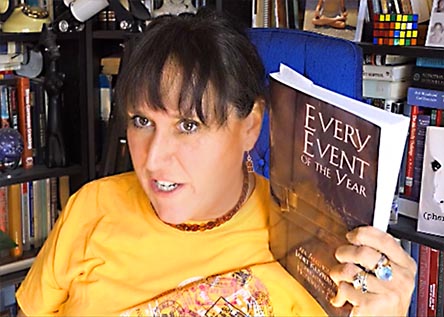 video still from Janet Kuypers reading her poetry 10/4/20 from her book “Every Event of the Year (Volume Two: July-December)” for Poetic License