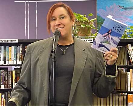 video still from Janet Kuypers at “Recycled Reads” in Austin 1/19/19