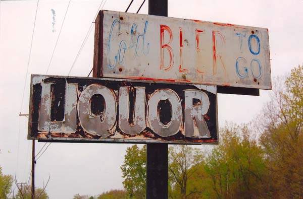 Cold Beer to Go / Liquor, art by David Thompson