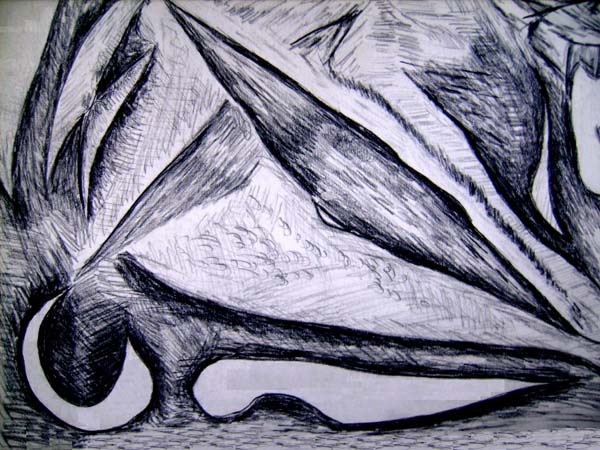 Charcoal 1, drawing by David Russel