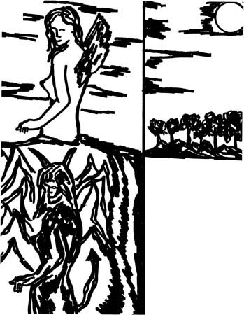 the Middle, drawing by Edward Michael O’Durr Supranowicz