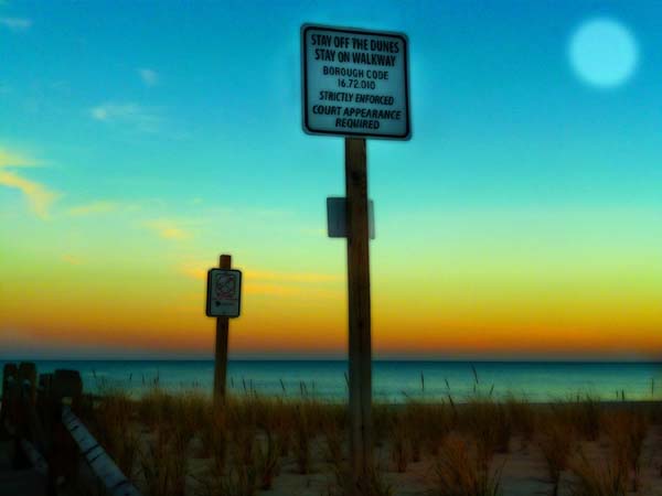 Beach Sign 4, photography by Kyle Hemmings