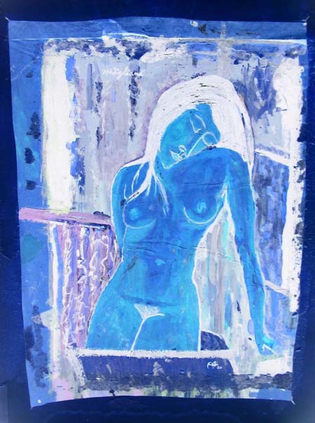 Blue Modigliani-Pat, art by Patrick Fealey
