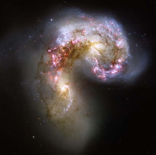 Antennae Galaxies, image from NASA and the Hubble Telescope