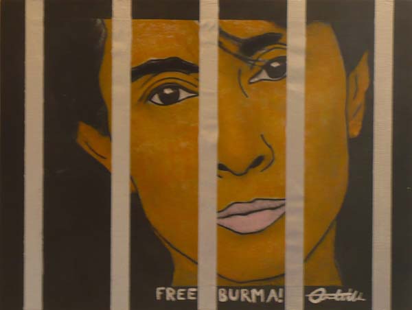 Free Burma!, art by Aaon Wilder