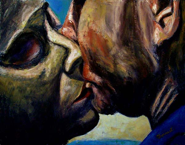 Kiss, painting by Brian Forrest