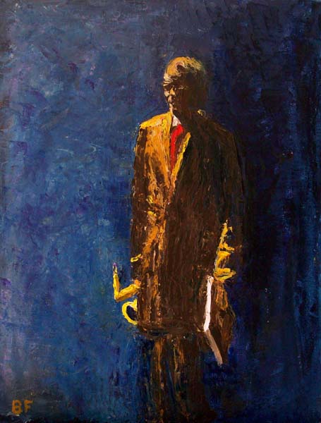 Ornette Coleman, painting by Brian Forrest