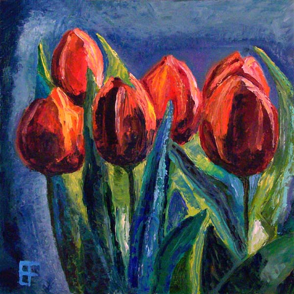 Tulips, painting by Brian Forrest