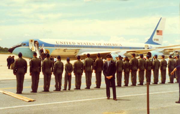 Air Force One photograph with President Bush, copyright 1990-2017 Janet Kuypers