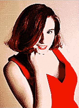 Jocelyn, in red