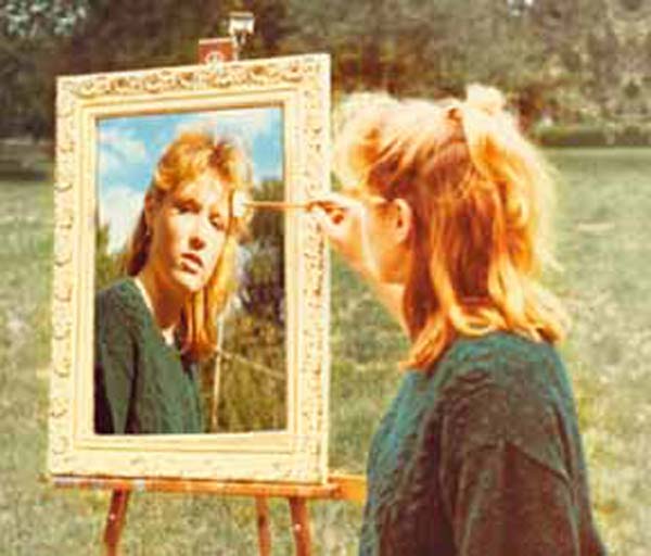 Ellen mirror image copyright © 1988-2018 Janet Kuypers