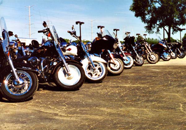 row of motorcycles image copyright © Janet Kuypers