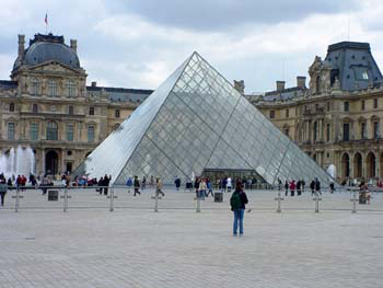 the Louvre, at a distance