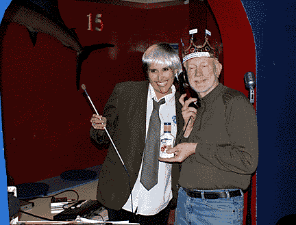 Kuypers with the winner of the 2009 Poetry Game Show, Wayne Allen Jones