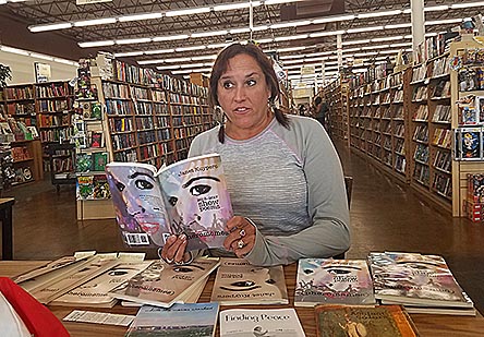 photo taken during book readings, by Thom Woodruff