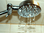 shower water running