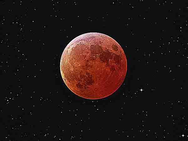 Eclipsed Moon image from NASA