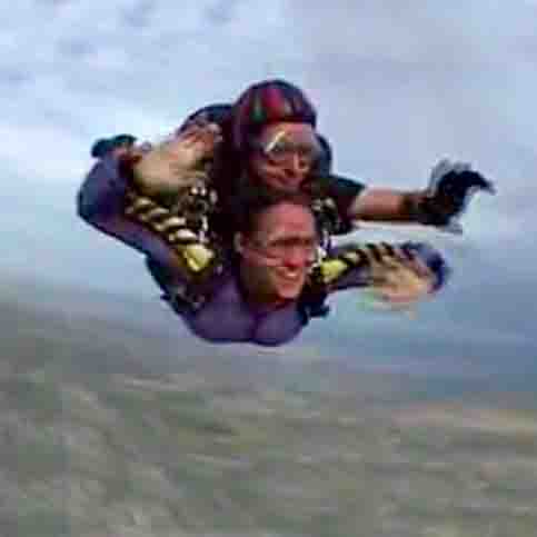 video still jumping out of an airplane; copyright 2007-2017 Janet Kuypers