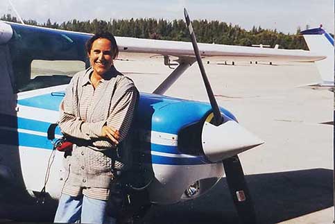Image of Janet Kuypers after she few the airplane in the photo, copyright © 1998-2018 Janet Kuypers