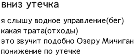Down The Drain, Russian translation