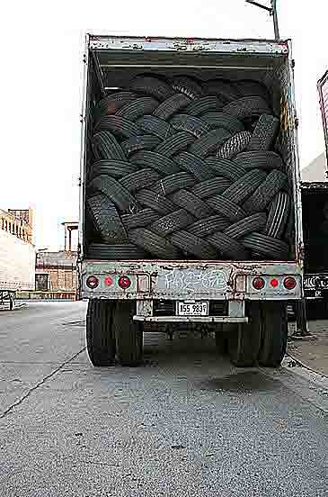 Truck full of Tires, photographed by Joel McGregor
