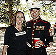 Janet and Dave at his Marine retirement