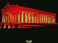 a life-size replica of the Parthenon in Nashville, TN at night 10/28/05