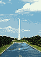 the Washington Mall (the pond and the Washington Monument)