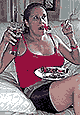 Janet eating