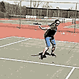 Janet playng tennis 20140420