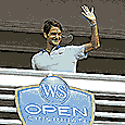 Roger Federer after winning the 2014 W&S Open