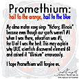 Promethium: hail to the orange, hail to the blue