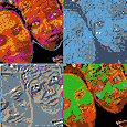 4 Warhol effects on a pic of Janet and Oroki