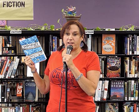 Janet with the book “Twitterati” at Recycled Reads 10/21/17