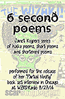 6 Second Poems chapbook cover
