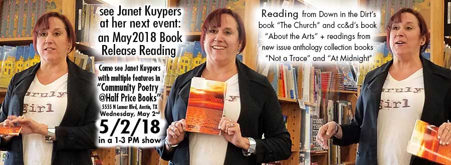 Janet Kuypers' May 2022 Book reading 5/2/18 at Austin's Community Poetry